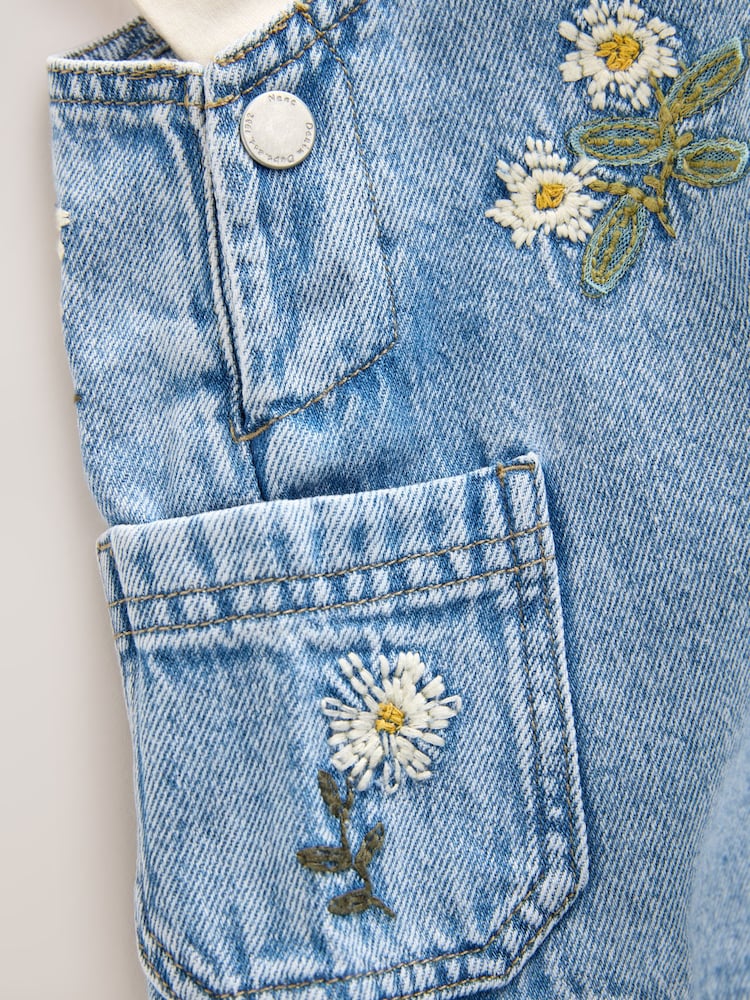 Denim 100% Cotton Pretty Blouse Dungaree (3mths-7yrs) - Image 9 of 9