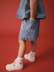 Denim 100% Cotton Floral Top and Shorts Set (3mths-7yrs) - Image 4 of 9