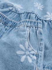 Denim 100% Cotton Floral Top and Shorts Set (3mths-7yrs) - Image 8 of 9