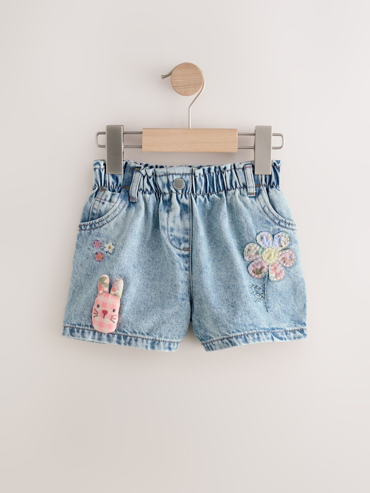 Denim 100% Cotton Bunny Shorts (3mths-7yrs) - Image 5 of 8