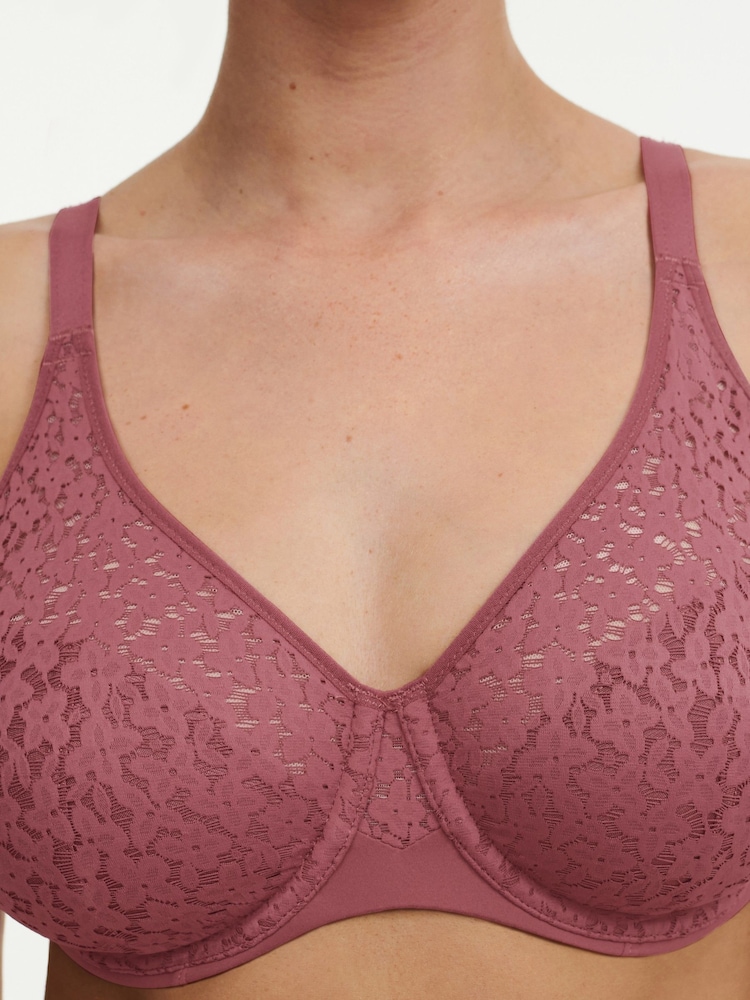 Rouge - Chantelle Norah Soft Feel Fleuri Soutien-gorge à armatures - Image 3 of 4