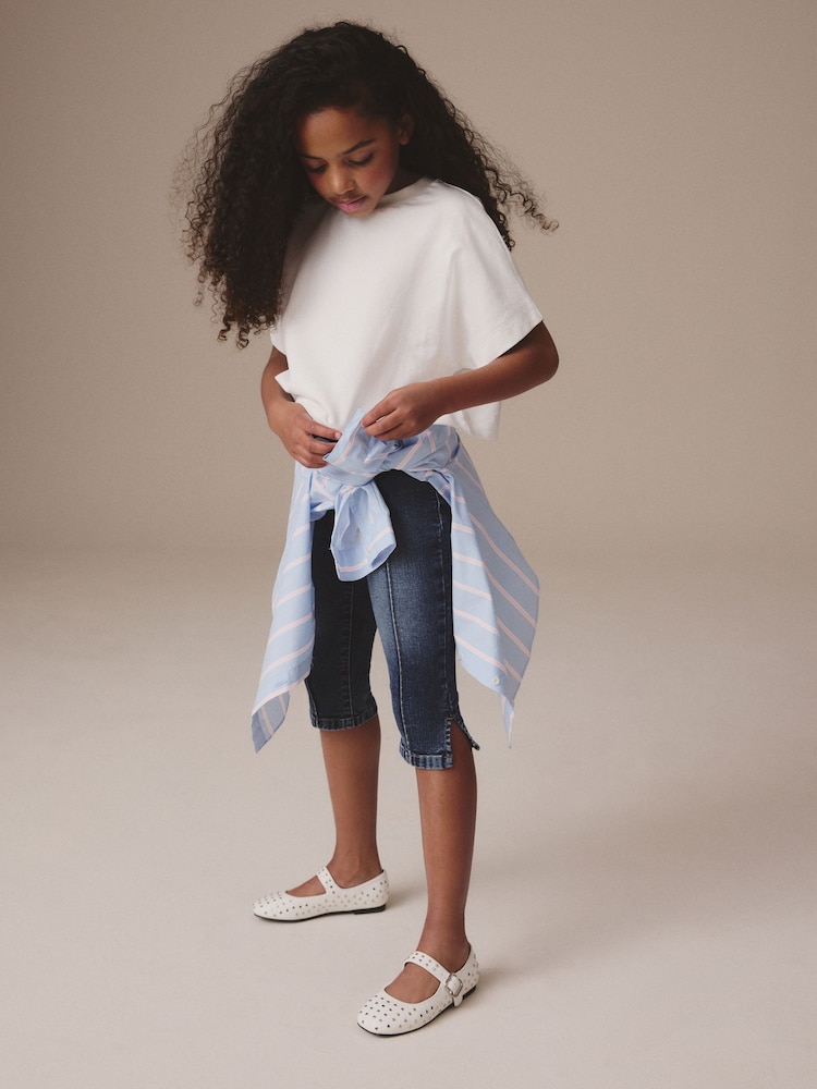Mid Blue Denim Capri Jeans (3-16yrs) - Image 2 of 8