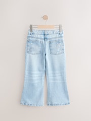 Mittelblau - Ausgestellte Jeans mit Schmetterlingsverzierung aus 100 % Baumwolle (3–16 J.) - Bild 4 von 7