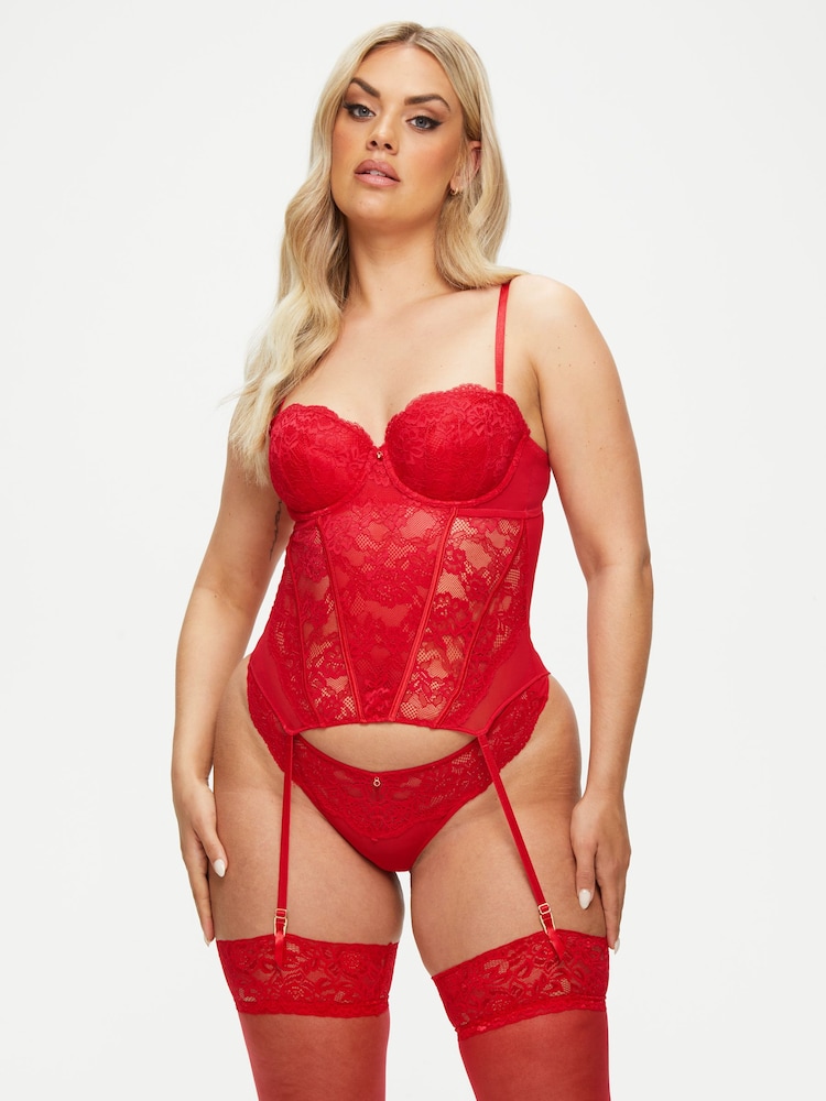 Ann Summers Red Sexy Lace Planet Basque - Image 1 of 4