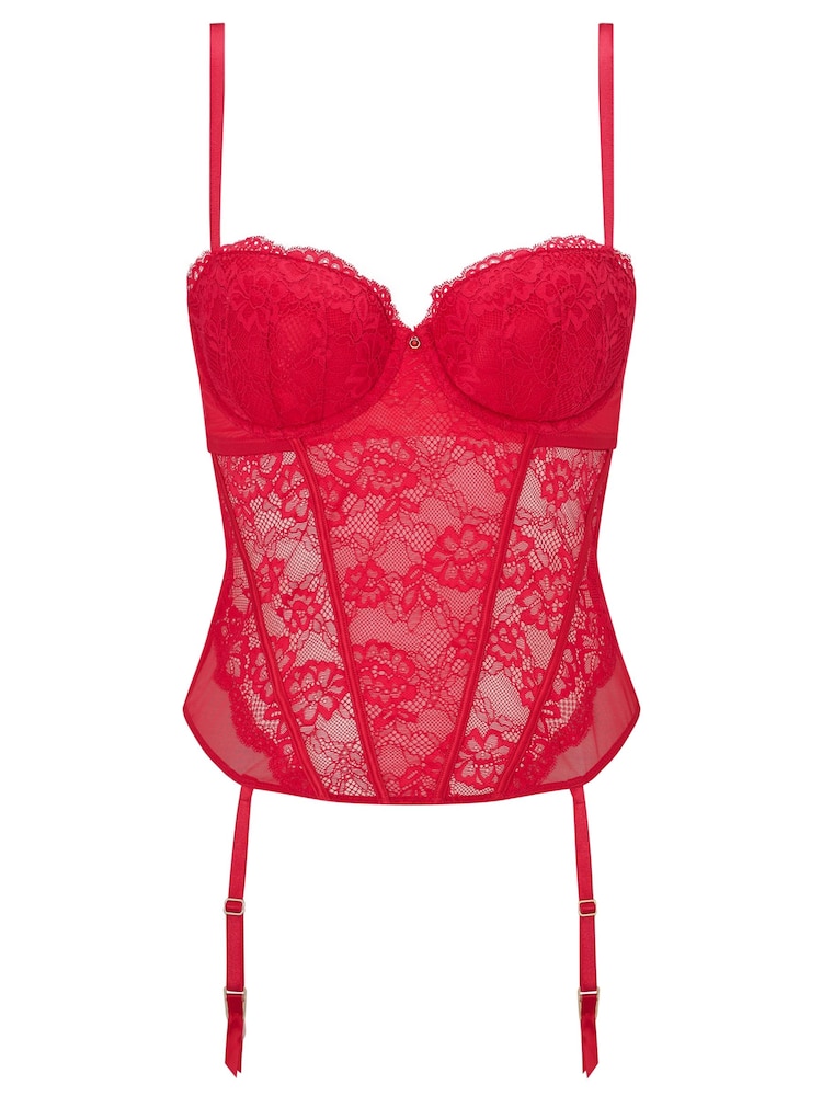 Ann Summers Red Sexy Lace Planet Basque - Image 4 of 4