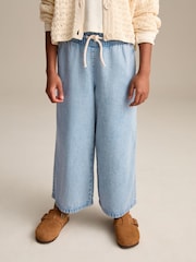 Mid Blue Denim Pull On Wide Leg Jeans (3-16yrs) - Image 2 of 8