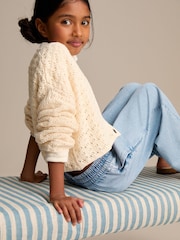 Mid Blue Denim Pull On Wide Leg Jeans (3-16yrs) - Image 4 of 8