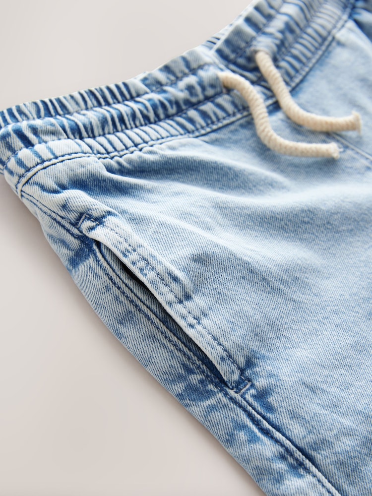 Mid Blue Denim Pull On Wide Leg Jeans (3-16yrs) - Image 8 of 8