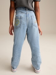 Mid Blue SmileyWorld® 100% Cotton Mom Jeans (3-16yrs) - Image 3 of 5
