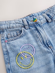 Mid Blue SmileyWorld® 100% Cotton Mom Jeans (3-16yrs) - Image 8 of 9