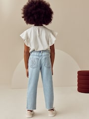 Light Blue Mom Cornelli 100% Cotton Jeans (3-16yrs) - Image 3 of 5
