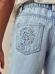 Light Blue Mom Cornelli 100% Cotton Jeans (3-16yrs) - Image 5 of 5
