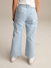 Blue Denim 100% Cotton Straight Leg Stripe Jeans (3-16yrs) - Image 2 of 5