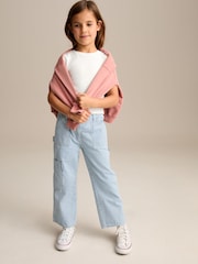 Blue Denim 100% Cotton Straight Leg Stripe Jeans (3-16yrs) - Image 3 of 5