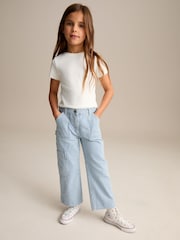 Blue Denim 100% Cotton Straight Leg Stripe Jeans (3-16yrs) - Image 4 of 5