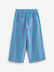 Blue/Green Stripe Wide Leg Trousers (3-16yrs) - Image 3 of 5