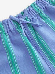 Blue/Green Stripe Wide Leg Trousers (3-16yrs) - Image 4 of 5