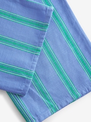 Blue/Green Stripe Wide Leg Trousers (3-16yrs) - Image 5 of 5