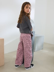 Pink Leopard Print Wide Leg Jeans (3-16yrs) - Image 2 of 4