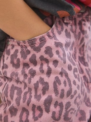 Pink Leopard Print Wide Leg Jeans (3-16yrs) - Image 4 of 4
