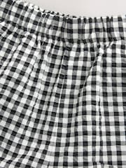 Black & White Gingham Barrel Leg Trousers (3-16yrs) - Image 7 of 9