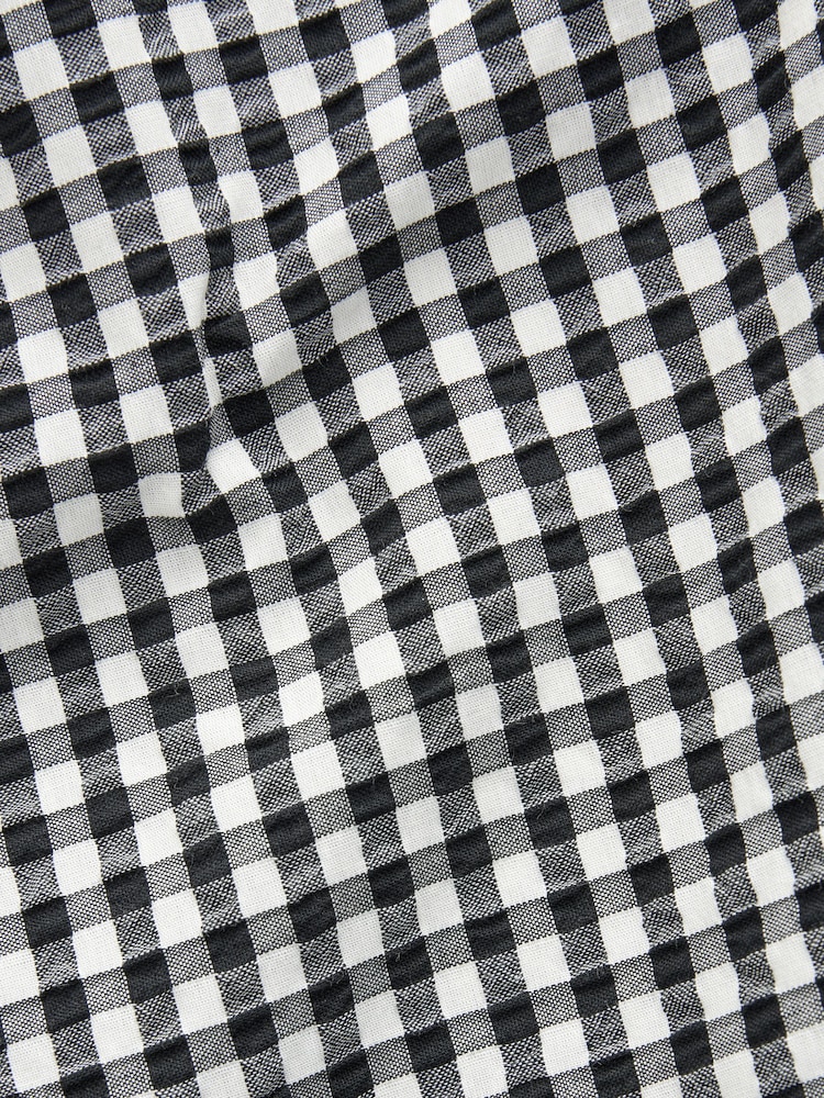 Black & White Gingham Barrel Leg Trousers (3-16yrs) - Image 9 of 9