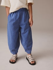 Blue Gingham Barrel Leg Trousers (3-16yrs) - Image 1 of 9
