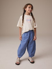 Blue Gingham Barrel Leg Trousers (3-16yrs) - Image 2 of 9