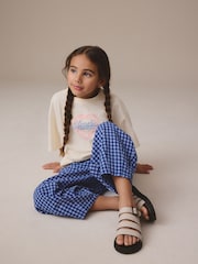 Blue Gingham Barrel Leg Trousers (3-16yrs) - Image 3 of 9