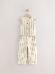 Black/White Stripe Waistcoat And Trousers Set (3-16yrs) - Image 4 of 7