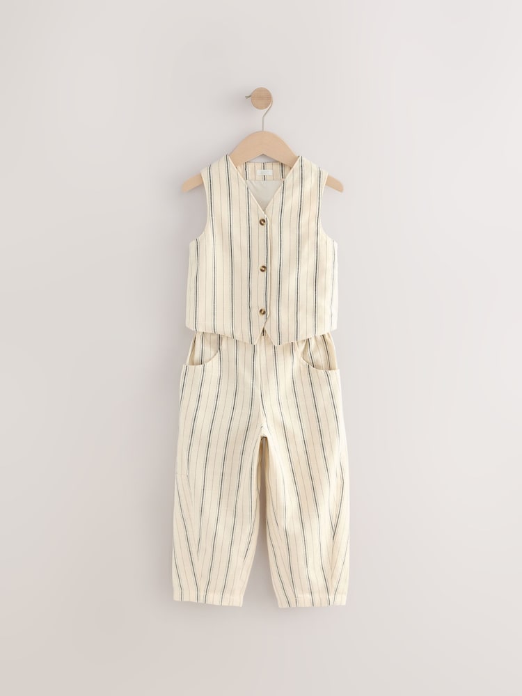 Bande noire/blanche - Ensemble gilet et pantalon (3-16ans) - Image 4 of 7