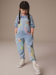 Denim SmileyWorld® 100% Cotton Dungarees (3-16yrs) - Image 1 of 10