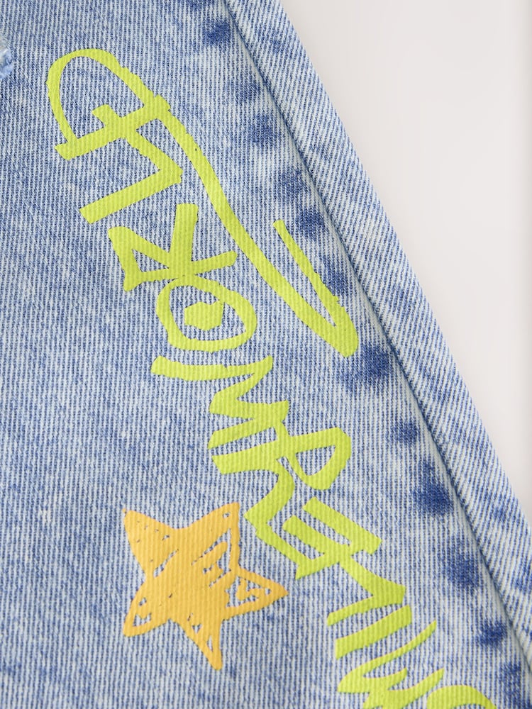Denim SmileyWorld® 100% Cotton Dungarees (3-16yrs) - Image 10 of 10