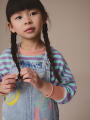 Denim SmileyWorld® 100% Cotton Dungarees (3-16yrs) - Image 4 of 10