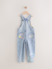 Denim SmileyWorld® 100% Cotton Dungarees (3-16yrs) - Image 6 of 10