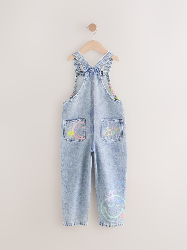 Denim SmileyWorld® 100% Cotton Dungarees (3-16yrs) - Image 6 of 10