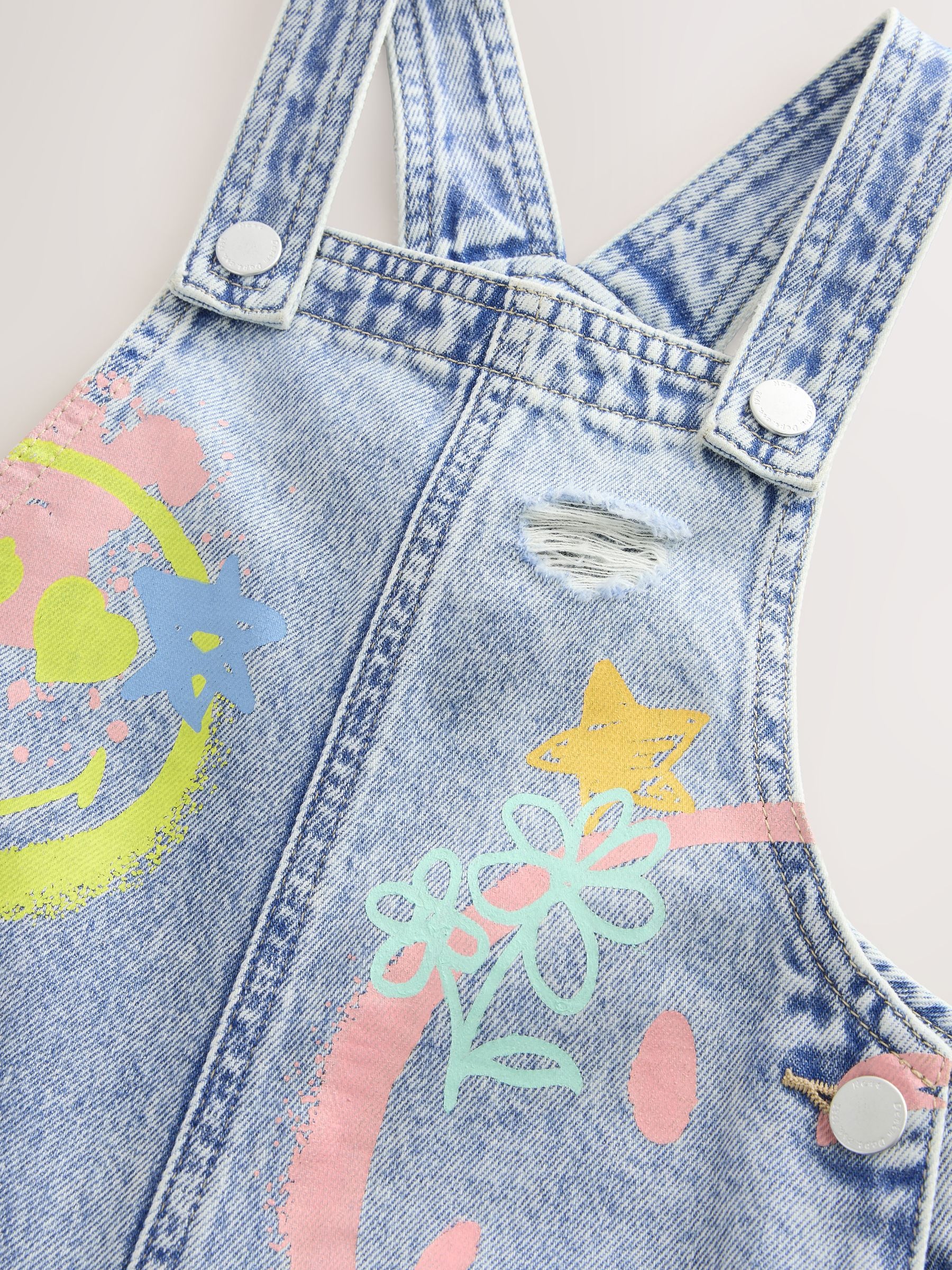 Buy Denim SmileyWorld® 100% Cotton Dungarees (3-16yrs) from
