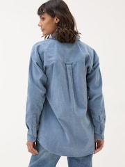 FatFace Dusky Blue Carolin Cord 100% Cotton Shirt - Image 3 of 6