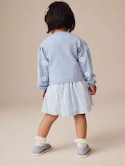 Blue Pleated Sleeve Cardigan (3mths-10yrs) - Image 3 of 7