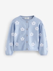 Blue Pleated Sleeve Cardigan (3mths-10yrs) - Image 5 of 7