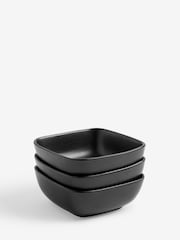 Black Square Set of 4 Cereal Bowls - Image 4 of 4