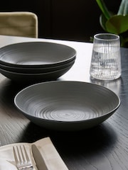 Set of 4 Charcoal Grey Kya Pasta Bowls - Image 1 of 4