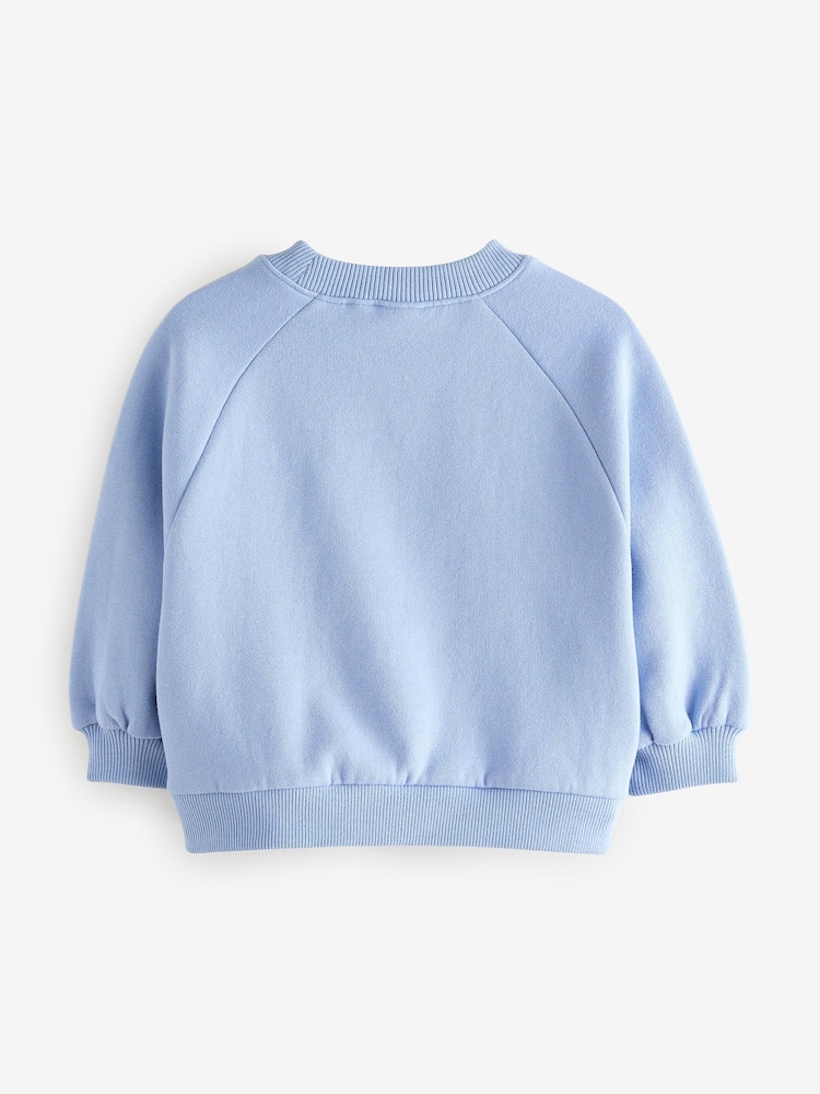 Bleu - Sweat-shirt en col rond (3mois-7ans) - Image 6 of 9