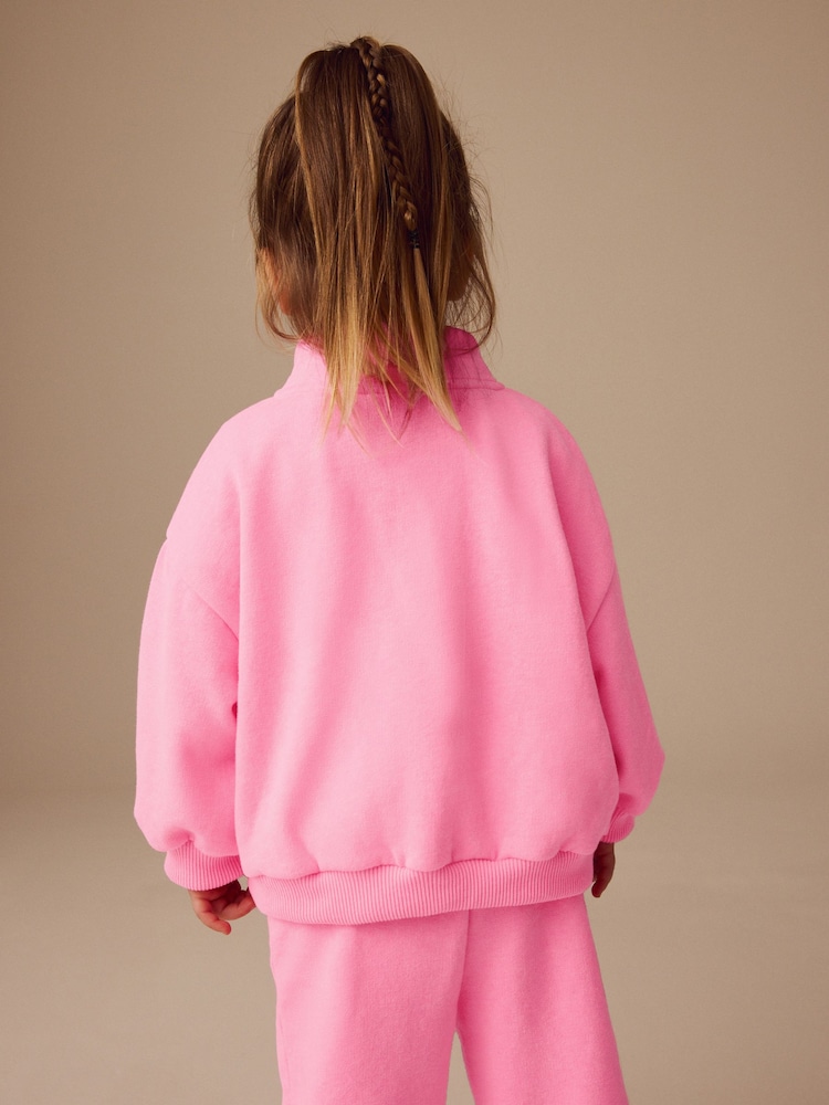 Fluro Pink Half Zip Sweatshirt (3mths-7yrs) - Image 3 of 7