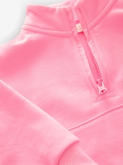 Fluro Pink Half Zip Sweatshirt (3mths-7yrs) - Image 6 of 7