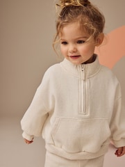 Oatmeal Half Zip Sweatshirt (3mths-7yrs) - Image 1 of 8