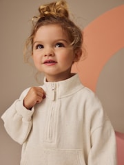 Oatmeal Half Zip Sweatshirt (3mths-7yrs) - Image 2 of 8