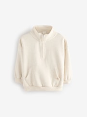Oatmeal Half Zip Sweatshirt (3mths-7yrs) - Image 4 of 8