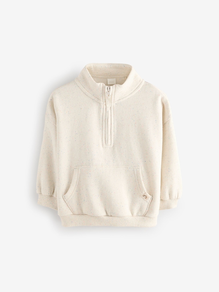 Oatmeal Half Zip Sweatshirt (3mths-7yrs) - Image 4 of 8