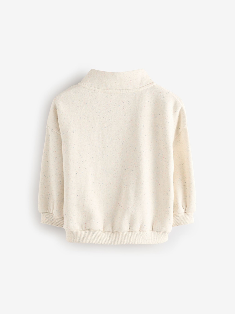 Oatmeal Half Zip Sweatshirt (3mths-7yrs) - Image 5 of 8